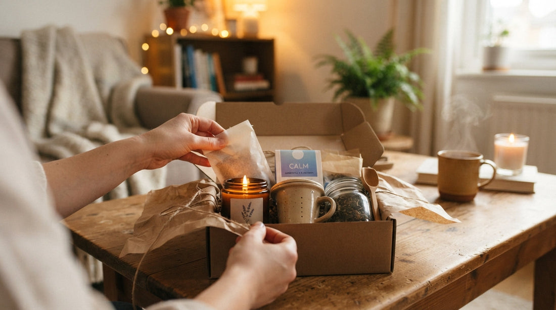 Wrapping a small, thoughtful gift at home