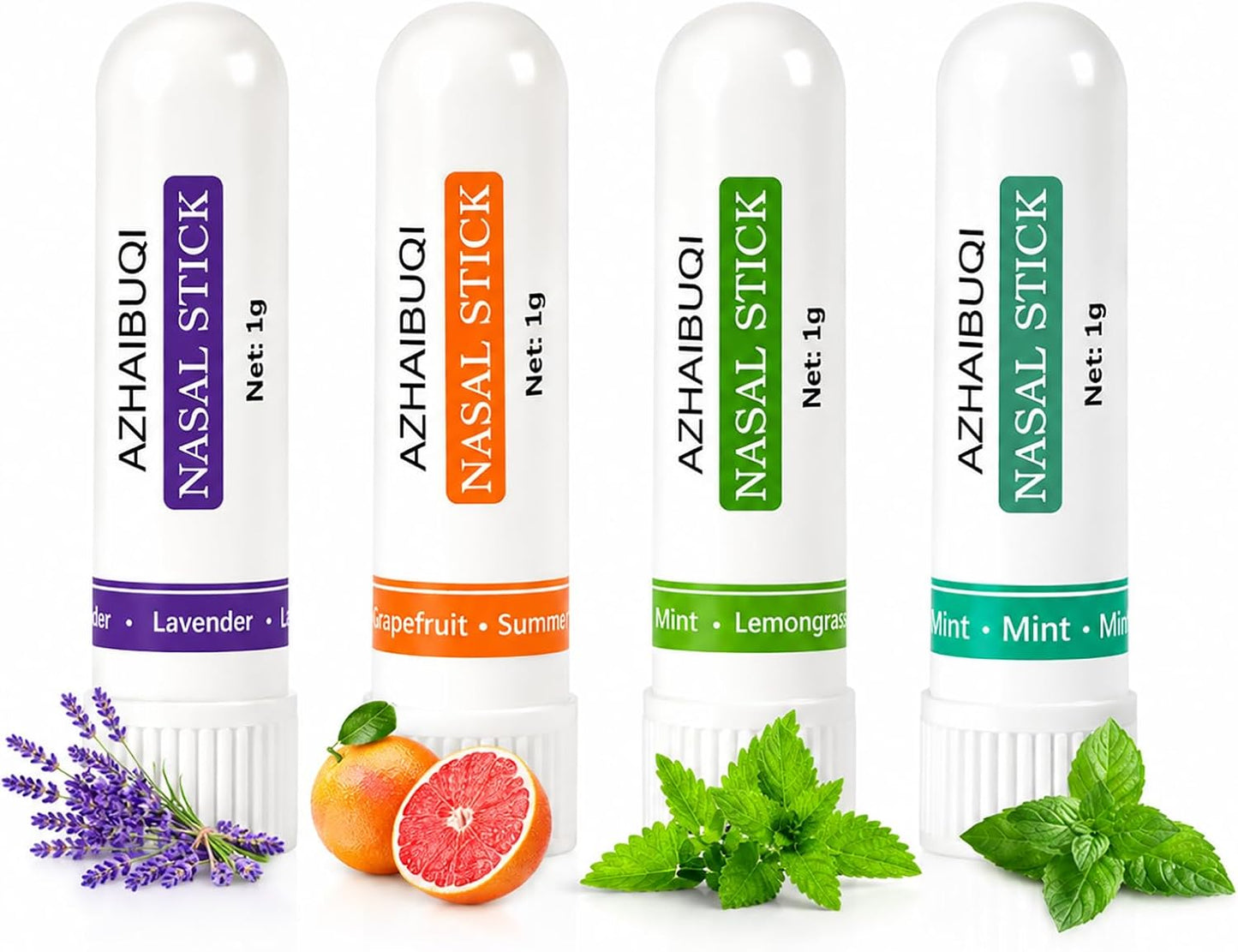 Nasal Stick Boost Energy Set, Nose Inhaler Stick, Better Breathing, Natural Menthol Inhaler (Set of 4)