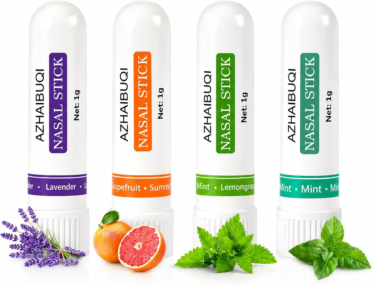 Nasal Stick Boost Energy Set, Nose Inhaler Stick, Better Breathing, Natural Menthol Inhaler (Set of 4)