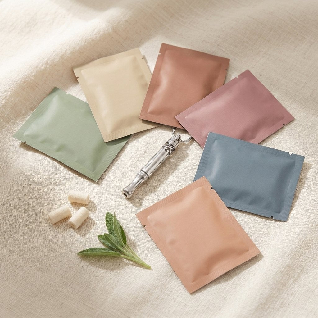 Aromatherapy Inhaler Necklace — Cotton Core, Nicotine-Free