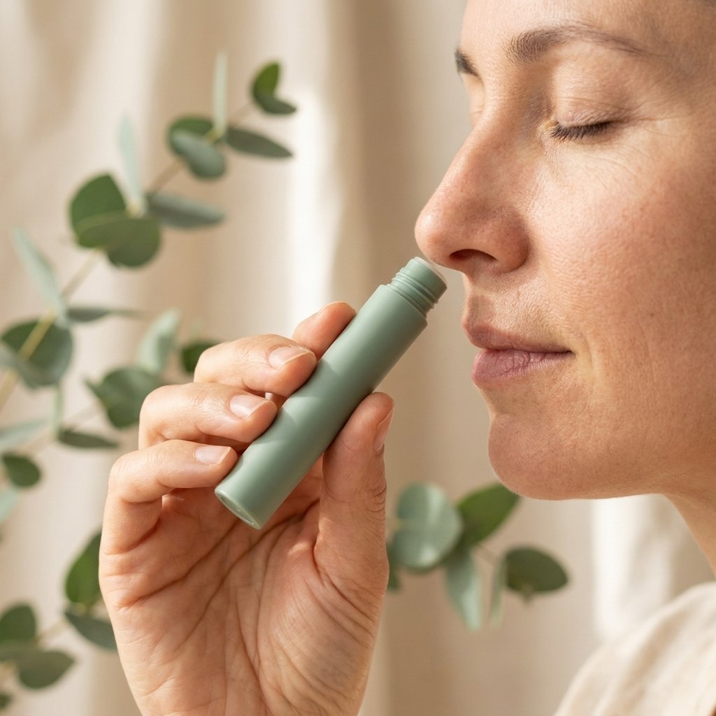 Aromatherapy nasal inhaler boxes in four scents