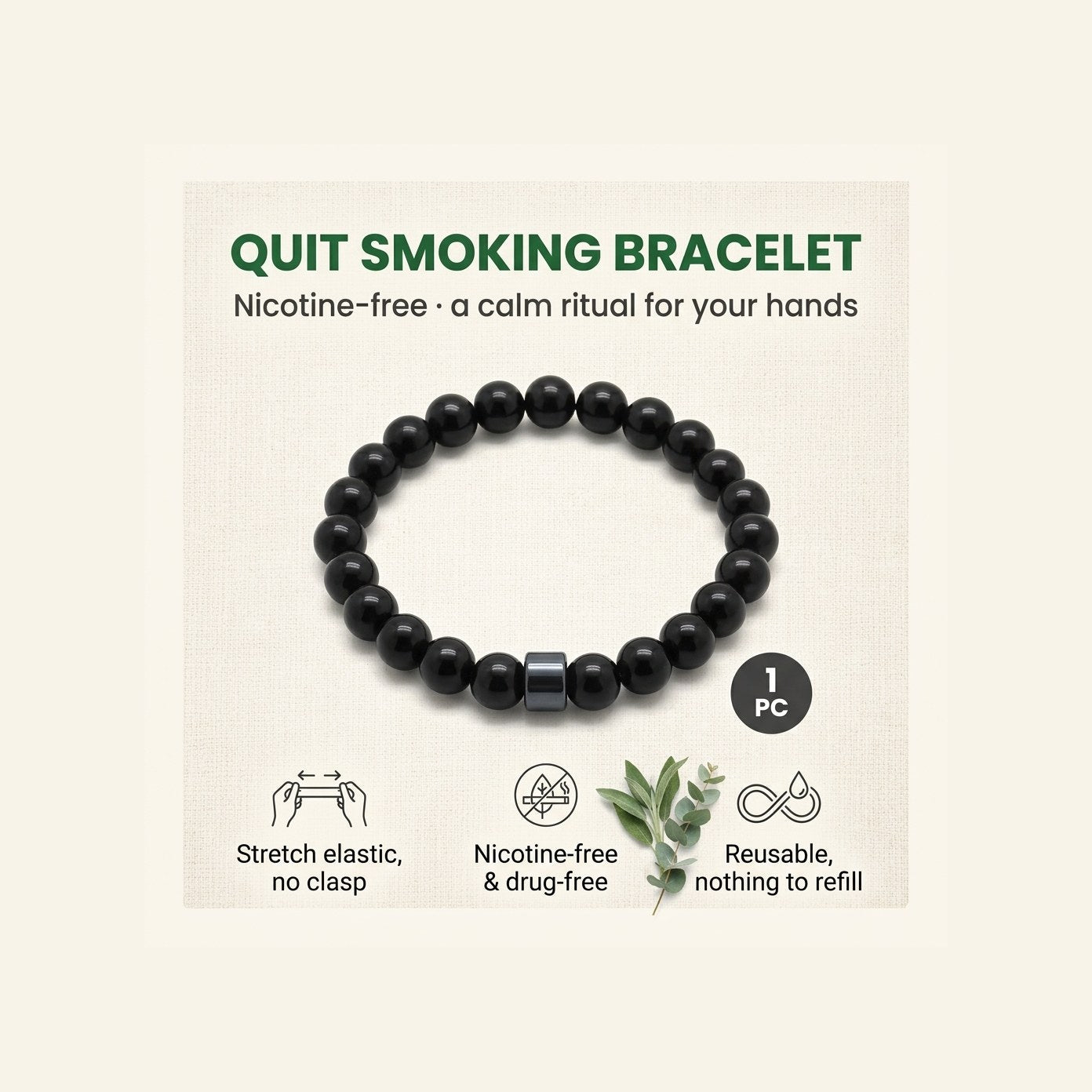 Beaded Acupressure Wristband